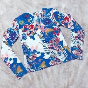 Vibrant Floral Long Sleeve Top